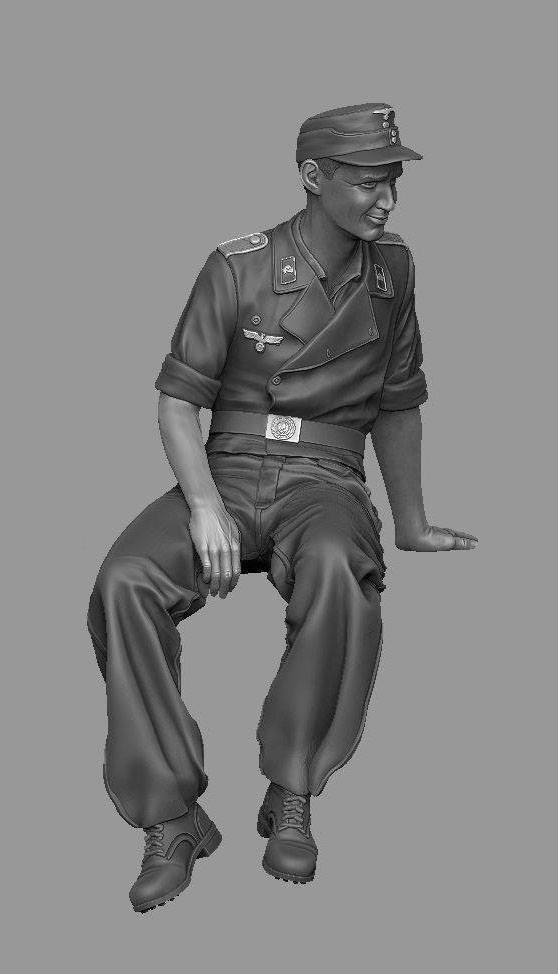Panzer Art FI35-123 StuG gunner at rest 1/35
