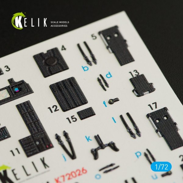 Kelik K72026 UH-1Y "Venom" interior 3D decals for Dream Model kit (1/72)