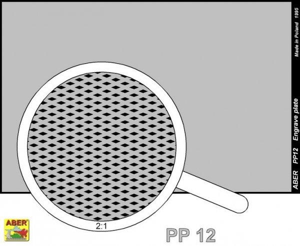 Aber PP12 Engrave plate (88 x 57mm) - pattern 12