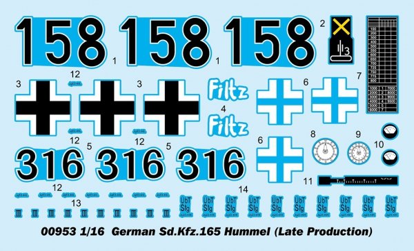 Trumpeter 00953 German Sd.Kfz.165 Hummel Late Production 1/16