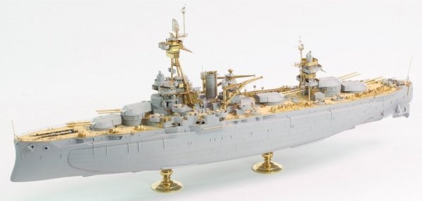 Pontos 35023FB USS BB-34 New York 1944 Detail-up set (w/Teak Blue Deck, Barrels, Resin,PE)