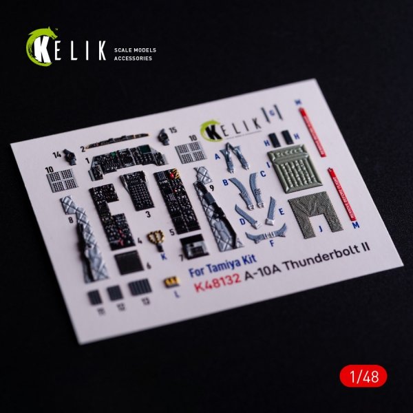 Kelik K48132 A-10A - interior 3D decals for Tamiya kit (1/48)