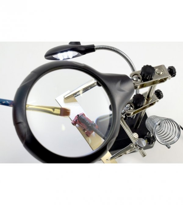 ARTESANIA LATINA 27022-3 Szkło powiększające z uchwytami i oświetleniem