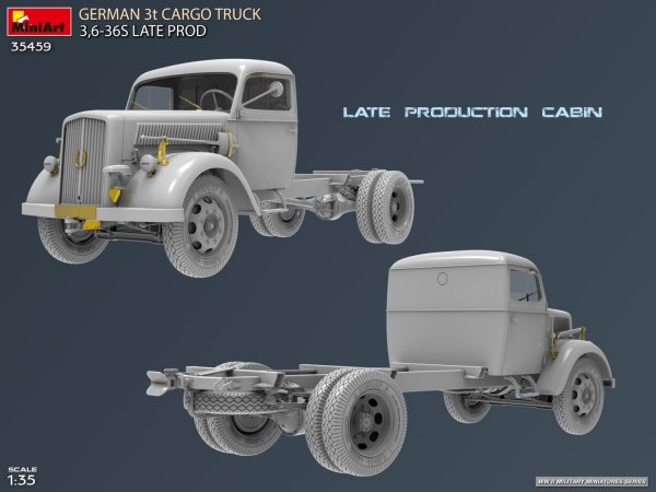 MiniArt 35459 German 3t Cargo Truck 3.5-36s Late Production 1/35