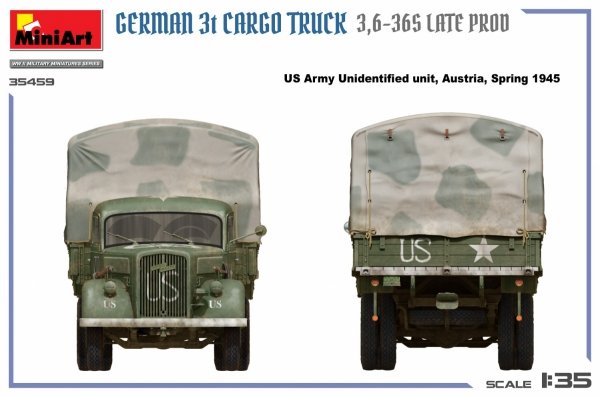 MiniArt 35459 German 3t Cargo Truck 3.5-36s Late Production 1/35