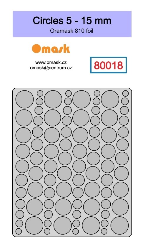 Omask 80018 Circles 5 - 15 mm (Oramask)