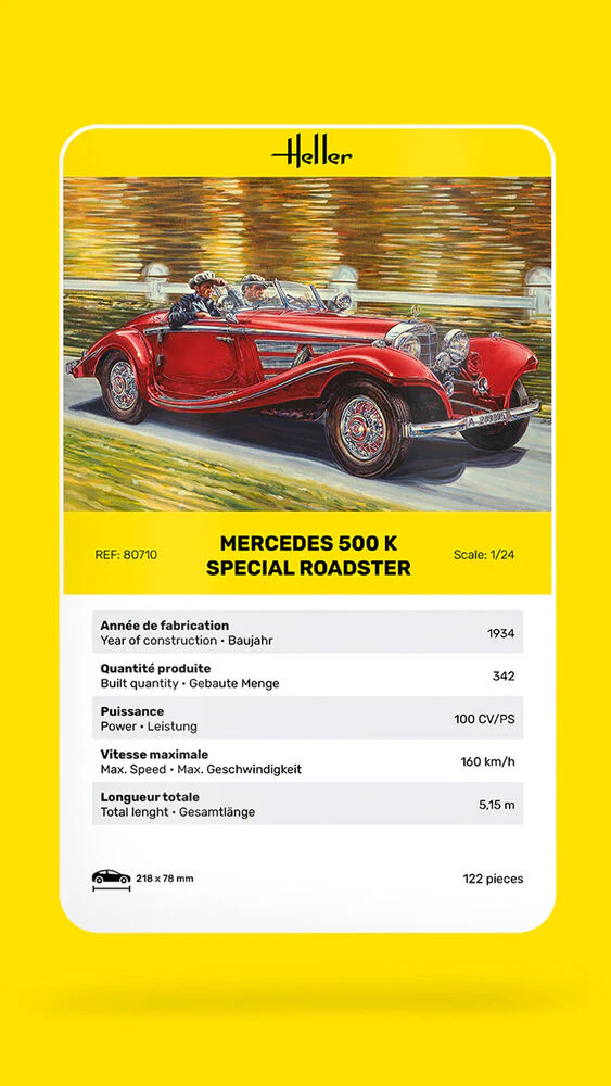 Heller 80710 Mercedes Benz 500 K Special Roadster 1/24