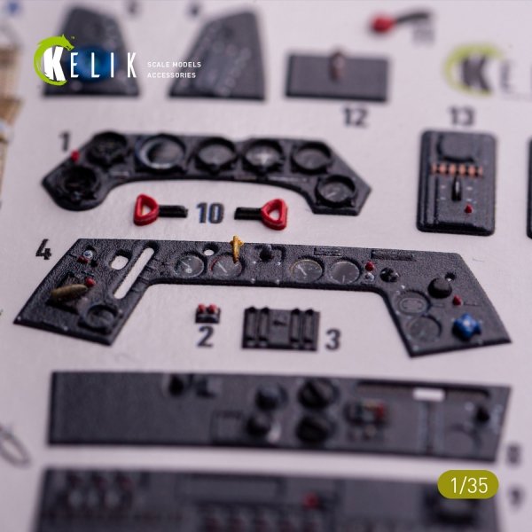 Kelik K35042 FW-190A-8 - interior 3D decals for Border Models kit 1/35