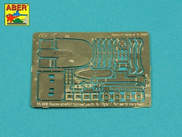 Aber 16028 Useful parts for the early versions of the Tiger I tank / Pożyteczne części do czołgu Tiger I wczesnych wersji 1/16