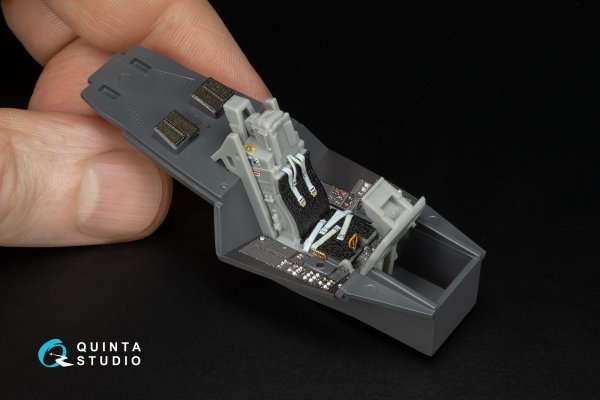 Quinta Studio QD48652 F-22 Raptor 3D-Printed &amp; coloured Interior on decal paper (Hasegawa) 1/48