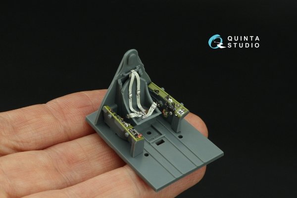 Quinta Studio QD48413 F6F-3E/N Hellcat 3D-Printed &amp; coloured Interior on decal paper (Eduard) 1/48