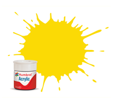 Humbrol AB0069 69 Yellow Gloss Acrylic Paint 14ml