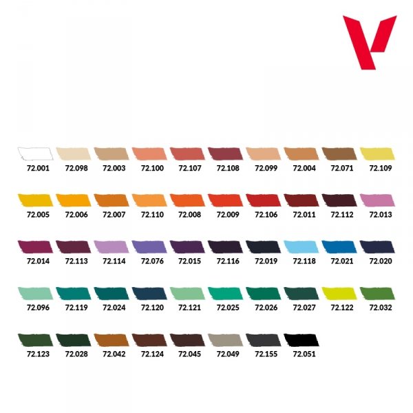 Vallejo 72183 Color BSL System Paint Set ( exclusive miniature )( 3 brushes ) - Game Color 48x18ml