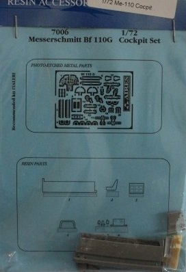 Aires 7006 Messerschmitt Bf 110G cockpit set 1/72 ITALERI