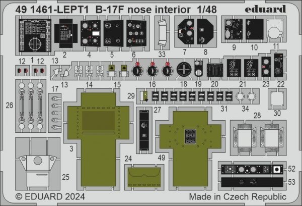 Eduard 491461 B-17F nose interior 1/48
