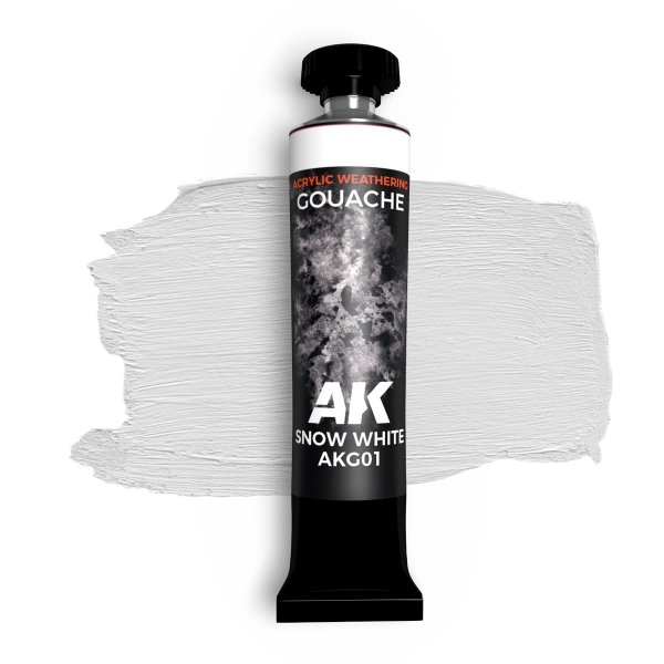 AK Interactive AKG01 Snow white – AK GOUACHE