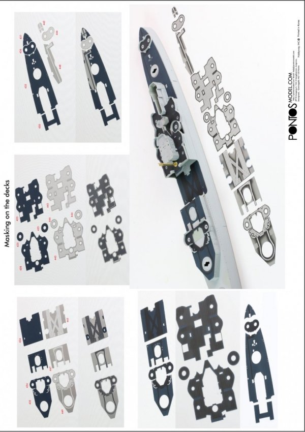Pontos 37017F1 USS CA-35 Indianapolis 1945 Detail Up Set ADVANCED (1:350)