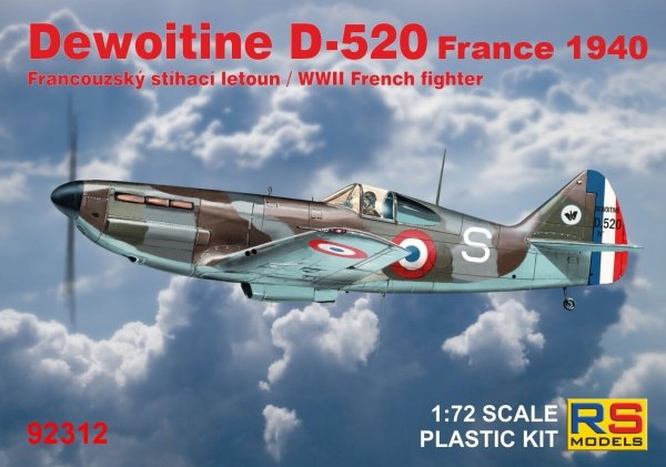 RS Models 92312 Dewoitine D-520 "France 1940" 1/72