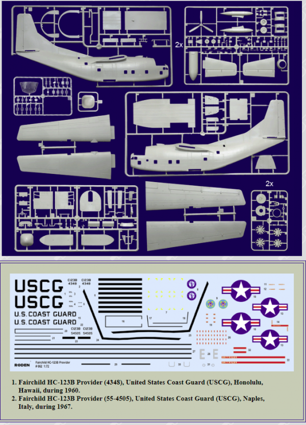 Roden 062 Fairchild HC-123B Provider 1/72