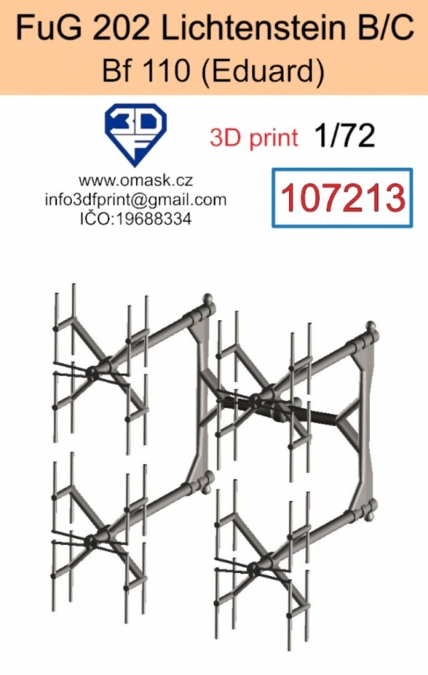 Omask 107213 FuG 202 pro Bf 110 (Eduard) 3D print 1/72