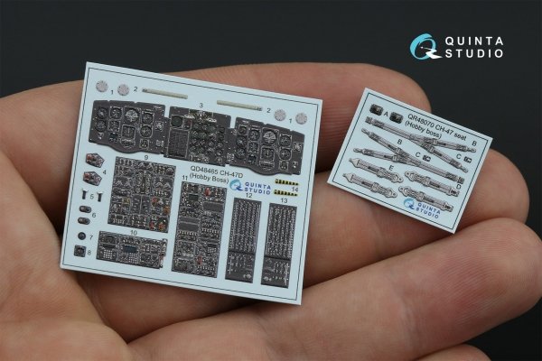Quinta Studio QD48465 CH-47D 3D-Printed coloured Interior on decal paper (HobbyBoss) 1/48