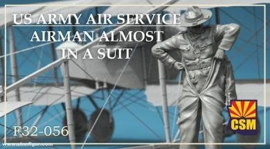 Copper State Models F32-056 US Army Air Service Airman almost in a suit 1/32