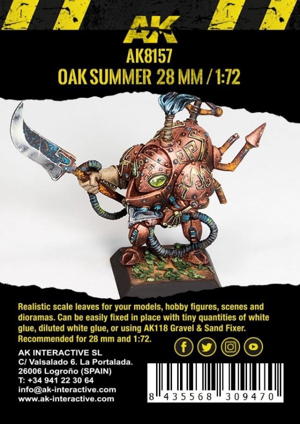 AK Interactive AK8157 OAK SUMMER LEAVES 28MM  1/72
