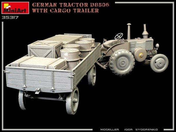 MiniArt 35317 GERMAN TRACTOR D8506 WITH CARGO TRAILER 1/35