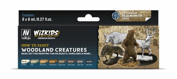 Vallejo 80254 Wizkids Woodland creatures Set 8x8ml