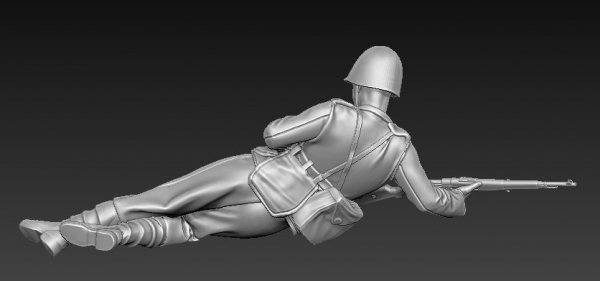 Glowel Miniatures 35909 Polish Infantry Lying (2 Figures, 3D Printed) 1/35