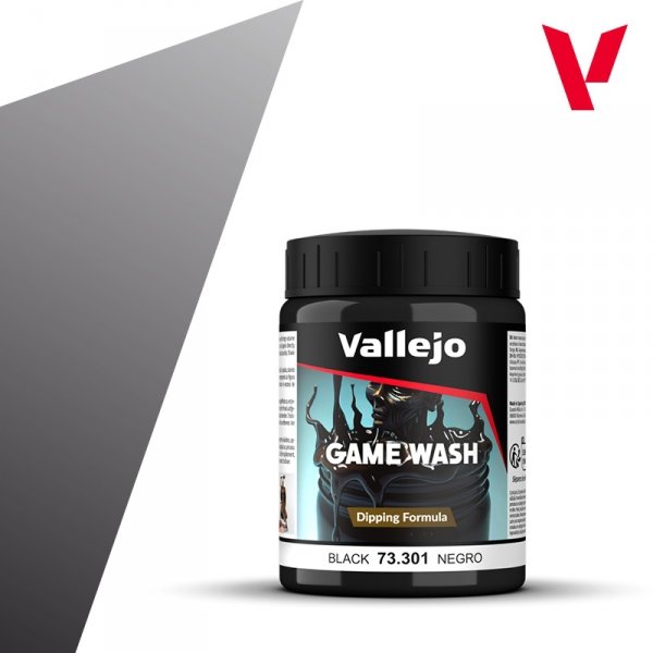 Vallejo 73301 Game Wash Dipping Formula - Black Negro 200ml