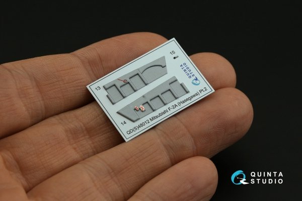 Quinta Studio QD48012 Mitsubishi F-2A 3D-Printed coloured Interior on decal paper (Hasegawa) 1/48