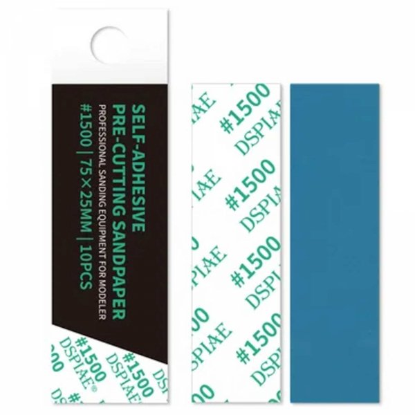 DSPIAE DSP-1500 Reusable Self-Adhesive Sandpaper #1500 / Samoprzylepny papier ścierny wielokrotnego użytku #1500 (75 x 25 mm) 10 pcs
