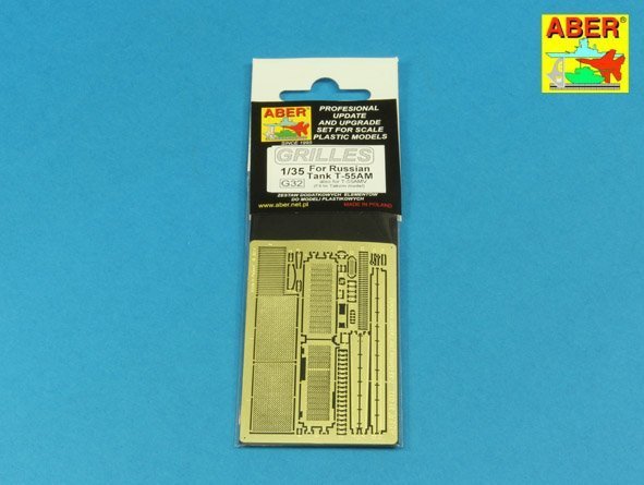 Aber 35G32 Grilles for Russian Tank T-55AM also for T-55AMV (1:35)