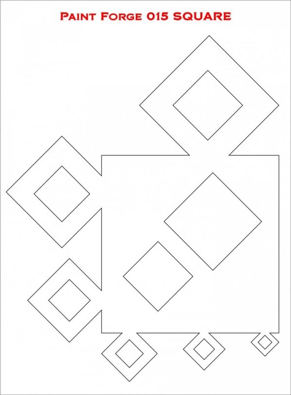 Paint Forge PFST015L STENCIL - SQUARE