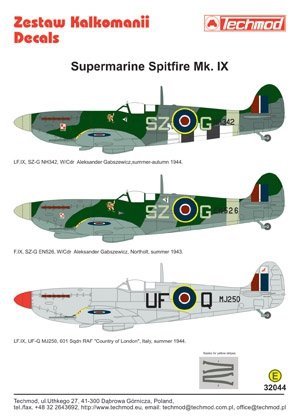 Techmod 32044 - Supermarine Spitfire IX (1:32)