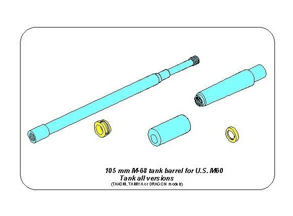 Aber 35L-282 Lufa 105mm M-68 do amerykańskiego czołgu M60 1/35