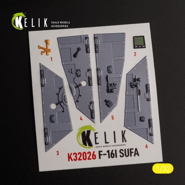 KELIK K32026 F-16I &quot;Sufa&quot; - interior 3D decals for Academy kit 1/32