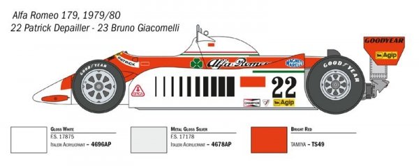 Italeri 4704 ALFA ROMEO 179 - 179C (1:12)