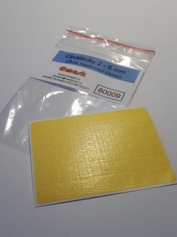 Omask 80009 Rectangles 2-5mm (yellow masking tape)