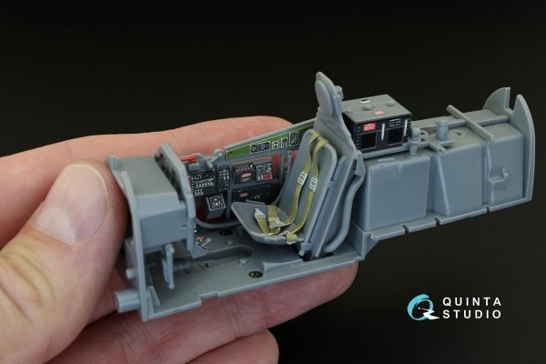 Quinta Studio QD32004 P-51D (Late) 3D-Printed &amp; coloured Interior on decal paper (for Tamiya kit) 1/32