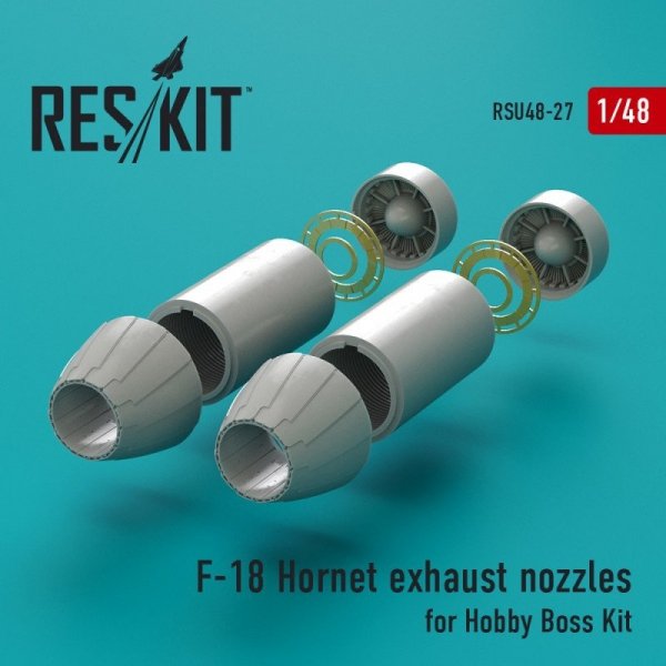 RESKIT RSU48-0027 F-18 Hornet exhaust nozzles for Hobby Boss kit  1/48