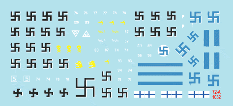 Star Decals 72-A1032 Finnish Tanks in WW2 # 4. T-26 m/1931 Twin Turret, T-26 m/1939, OT- 26, OT-130 and OT-133 Flame tanks. 1/72
