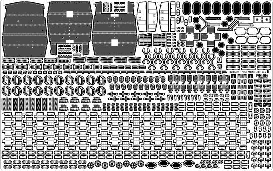 Pontos 37034FN USS BB-63 Missouri 1945 &quot;Advanced&quot; Detail Up Set for Hobbyboss Kit (Teak Tone wooden deck) 1/350