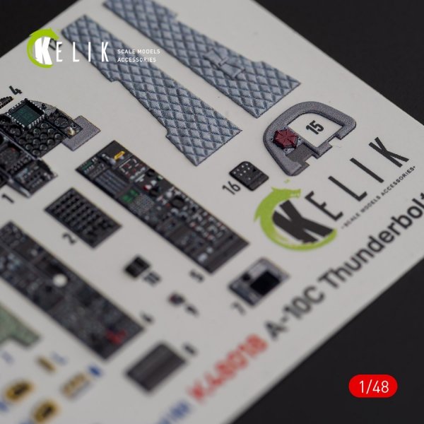 KELIK K48018 A-10C &quot;Thunderbolt II&quot; interior 3D decals for Italeri kit 1/48