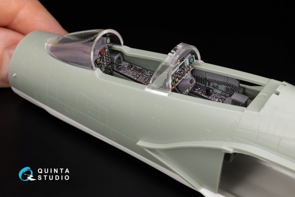 Quinta Studio QDS+48488 F-4D early Phantom II 3D-Printed &amp; coloured Interior on decal paper (Academy) (Small version) (with 3D-printed resin parts) 1/48