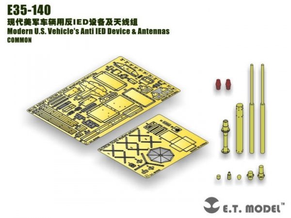 E.T. Model E35-140 U.S. Vehicle's Anti IED Device &amp; Antennas 1/35