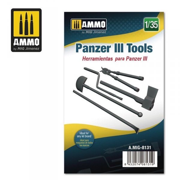 Ammo of Mig 8131 Panzer III Tools  1/35