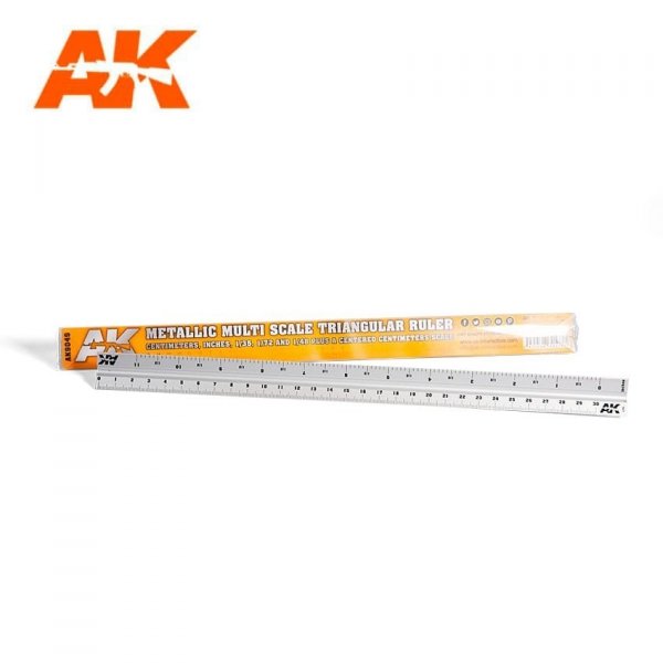 AK Interactive AK9049 METALLIC MULTI SCALE TRIANGULAR RULER