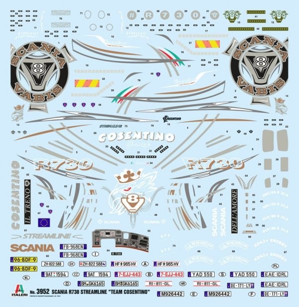 Italeri 3952 Scania R730 Streamline 4×2 Show Trucks 1/24